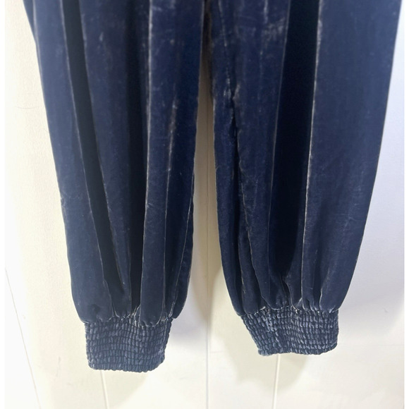 Anthropologie Gloria Velvet Slouchy Harem Jogger Pants Gray Blue Boho Size XS - Picture 7 of 11